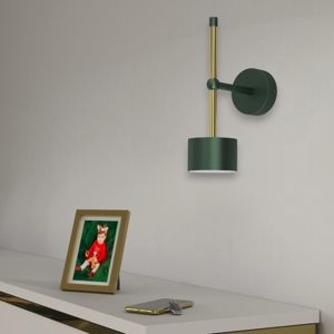 Lampada da parete verde oro lucido per salotto