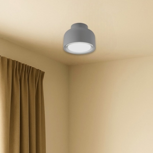Lampada da parete moderna bottone titanio vivida