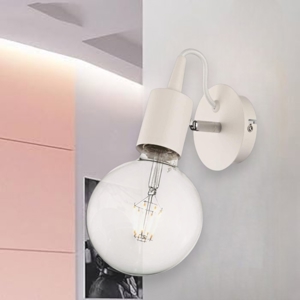 Edison ap1 ideal lux lampada da parete metallo bianco orientabile