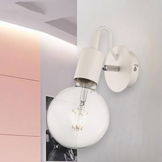 Edison ap1 ideal lux lampada da parete metallo bianco orientabile