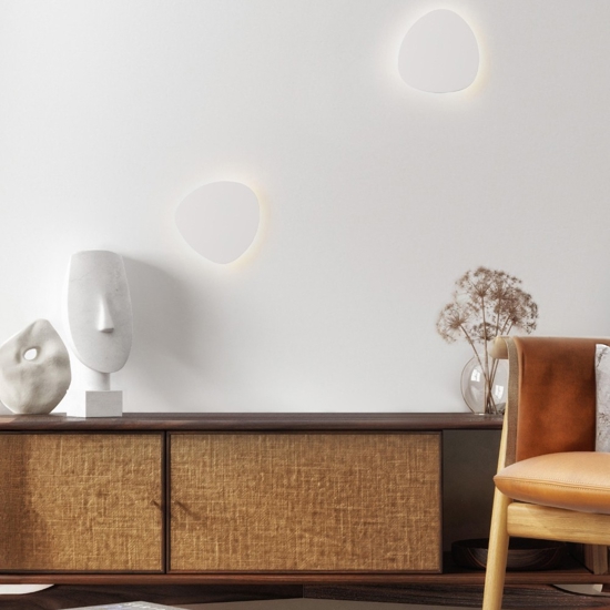 Applique sagomato bianco design moderna led 6w 3000k