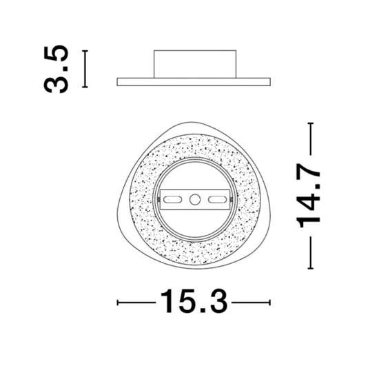Applique sagomato bianco design moderna led 6w 3000k