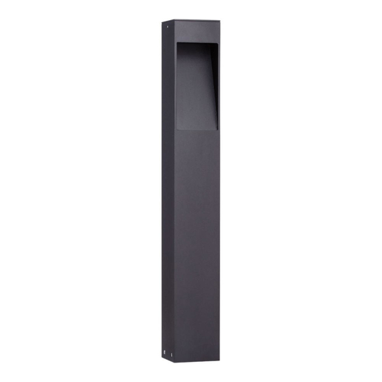 Lampione nero design da giardino 60 cm led 7w 3000k moderno