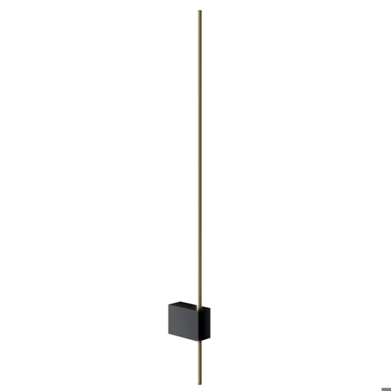 Maytoni pars applique led 6w 3000k bacchetta sottile nero oro design moderna