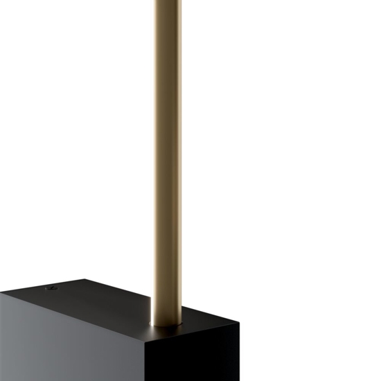 Maytoni pars applique led 6w 3000k bacchetta sottile nero oro design moderna