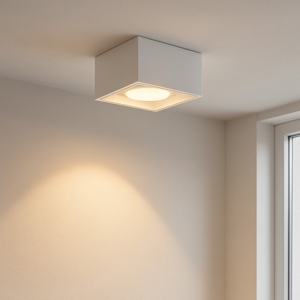 Plafoniera nasso quadrata moderna di gesso bianco interno alluminio