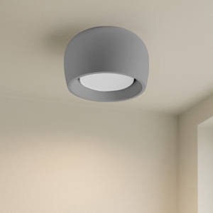 Visualizza i dettagli per Plafoniera grigia di gesso rotonda moderna sforzin mysia Plafoniera grigia di gesso rotonda moderna sforzin mysia