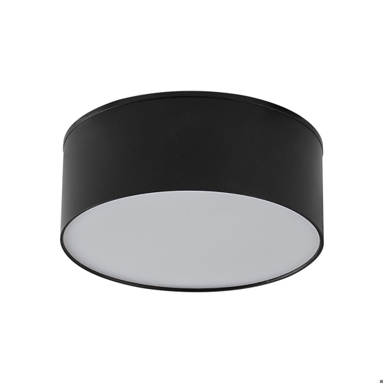 Plafoniera da cucina moderna 12w 4000k nera rotonda 12cm