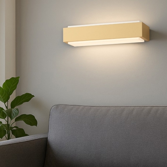 Applique moderna oro rettangolare top light bios dm