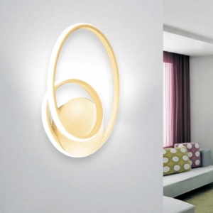Applique diva oro gea luce led 20w 3000k moderna