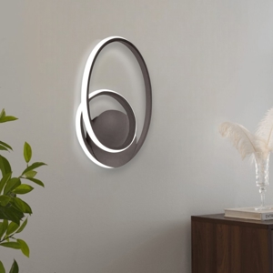 Applique da parete diva titanio design moderna led 20w 3000k