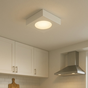 Plafoniera di gesso ceramico bianca trapezoidale moderna