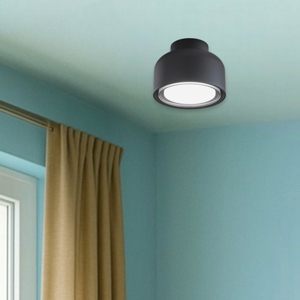 Vivida bottone applique lampada moderna nera da parete soffitto