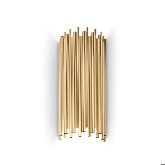 Ideal lux pan ap2 applique lampada da parete metallo oro design
