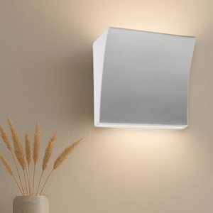 Applique di gesso ceramica led 9w 4000k bianca moderna