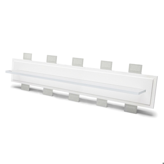 Mensola luminosa da incasso gesso led 12w 2700k vetro