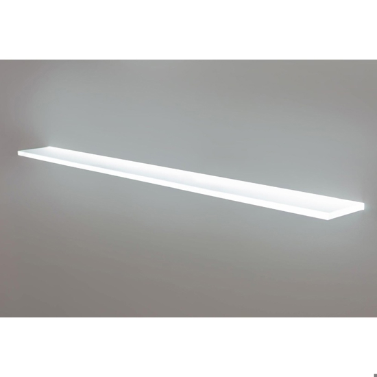Mensola luminosa da incasso gesso led 12w 2700k vetro