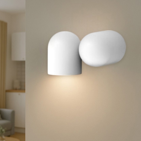 Applique bianco moderna luce orientabile per interni
