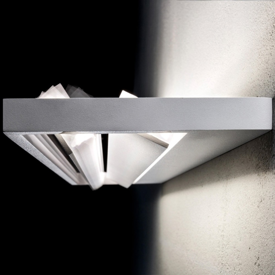 Applique bianca led 38w tablet stilnovo moderna parabola orientabile