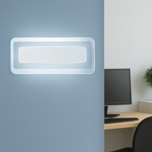 Linea light antille s bianco applique led 14w 3000k design moderna