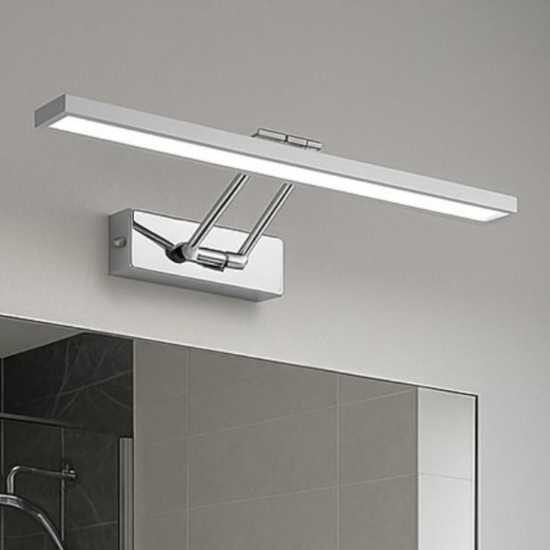 Applique specchio da bagno isyluce cromo orientabile led 8w 3000k