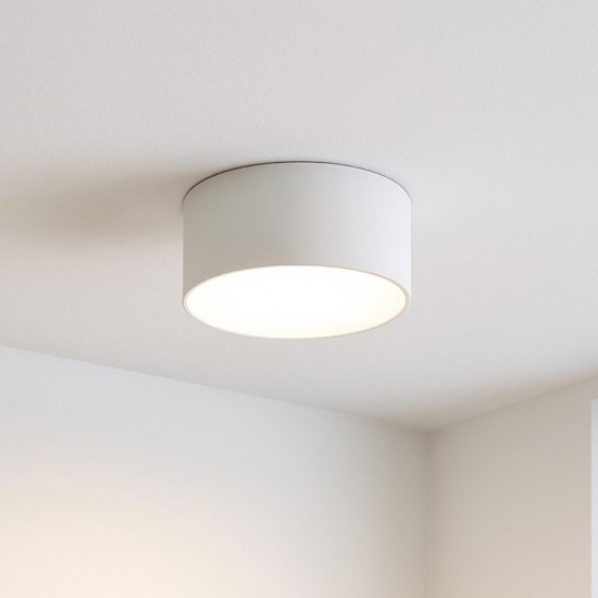 Plafoniera gea luce 12w 4000k cloe rotonda bianca per cucina moderna