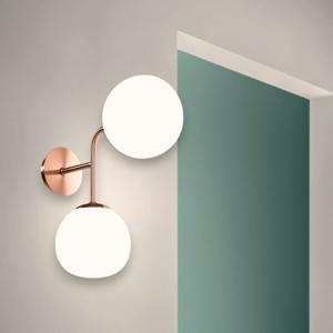 Applique design oro rosa 2 luci per soggiorno maytoni
