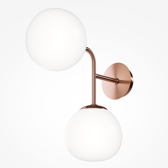 Applique erich design oro rosa 2 luci per soggiorno maytoni