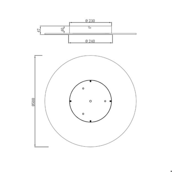 Applique led oro da parete crepato 30w 3000k design