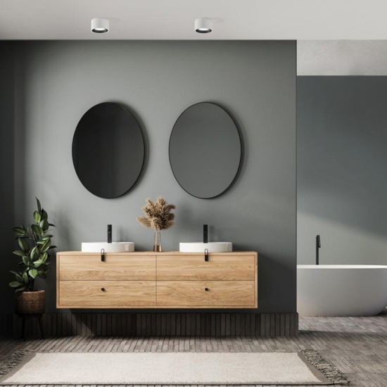 Nasso sforzin plafoniera di gesso bianca interno alluminio nero