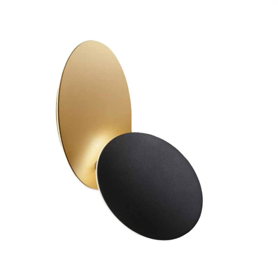 Drum perenz applique moderna nero oro orientabile led 33w 3000k