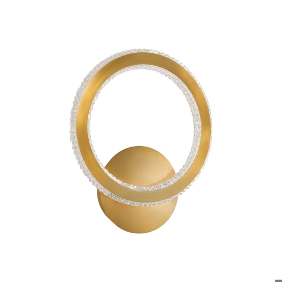 Applique led 19w 3000k per soggiorno cerchio oro