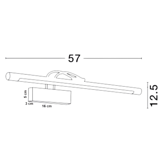 Applique per specchio da bagno oro scuro 12w 4000k
