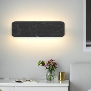 Linea light gemini w1 applique ledq 3000k marmo nero 39cm