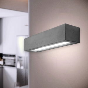 Applique di cemento grigio antracite rettangolare