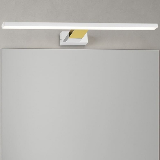 Applique bianco bianco oro per specchio bagno 14w 4000k fp