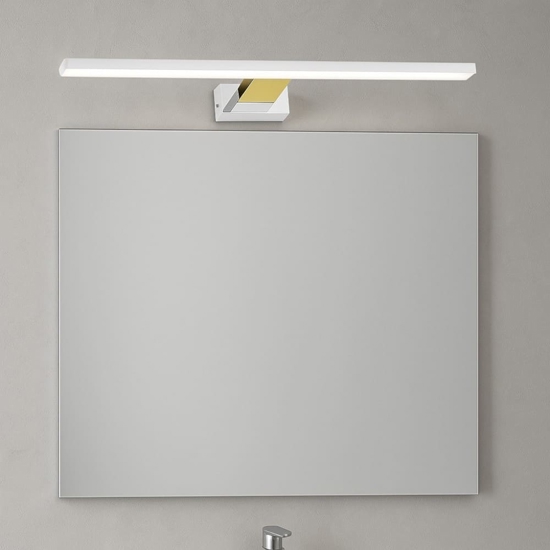 Applique bianco bianco oro per specchio bagno 14w 4000k fp