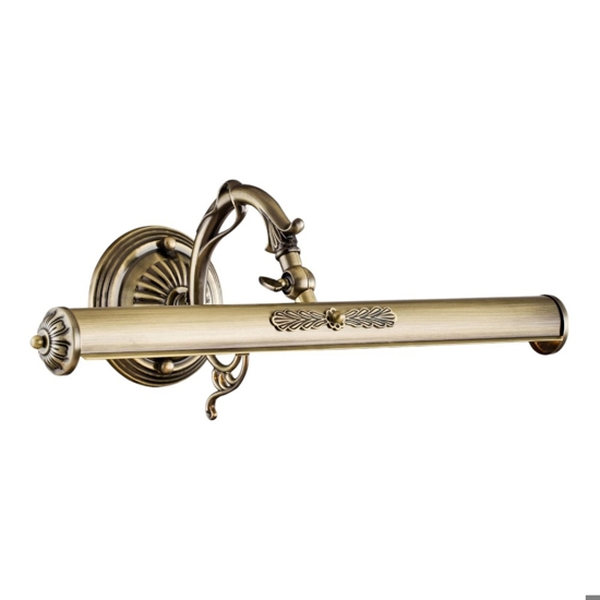 Maytoni applique classico per specchio bagno oro brunito parabola orientabile fp