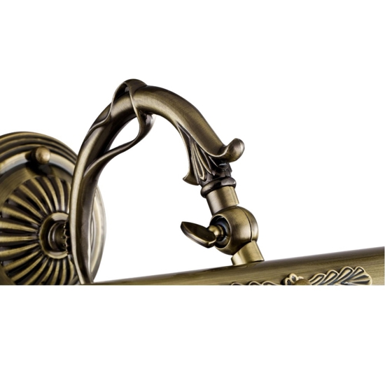 Maytoni applique classico per specchio bagno oro brunito parabola orientabile fp