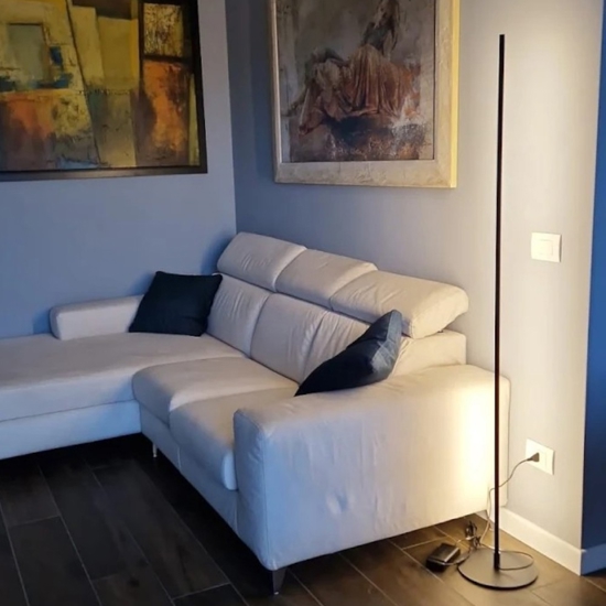 Ondaluce pt genius nero piantata led 3000k sottile moderna
