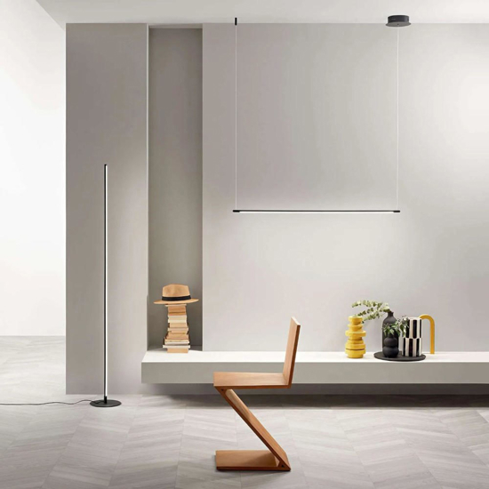 Ondaluce pt genius nero piantata led 3000k sottile moderna