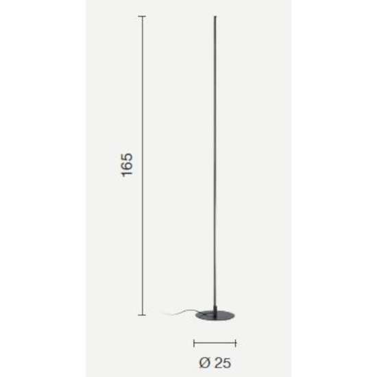 Ondaluce pt genius nero piantata led 3000k sottile moderna