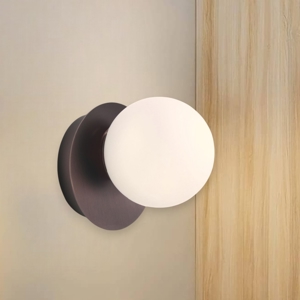 Vivida applique pearl led 4w 3000k bronzo vetro bianco moderna