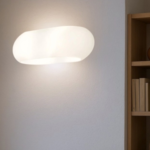 Moris ap2 ideal lux applique vetro ovale bianco moderna per interni