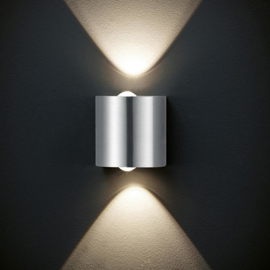 Applique led 6w 3000k grigio design moderna 