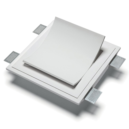 Applique bianco lampada vela da incasso a parete gesso cristaly 16.5w 4000k