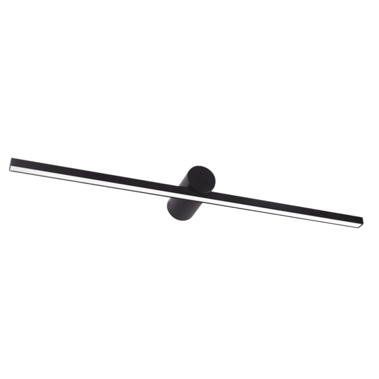 Applique bagno luce per specchio nero led 10w 3000k