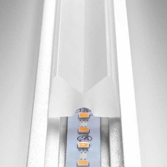 Quad stilnovo applique led 17w 3000k alluminio design moderno per ufficio