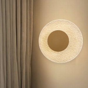 Applique led 12w 3000k moderna diffusore oro per salone