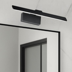 Applique per specchio da bagno nero isyluce led 12w 3000k ip20